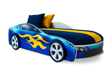 Кровать-машина в детскую Бондимобиль синий в Норильске