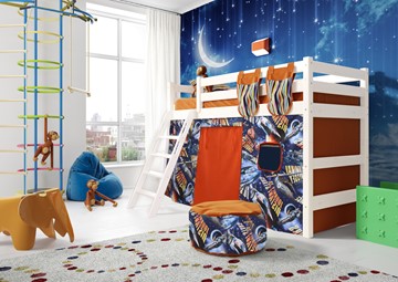 Детская кровать-чердак Соня, Вариант 6 Белый в Норильске