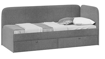 Подростковая кровать Молли тип 1 (90), Микровелюр Scandi Graphite 22 в Красноярске