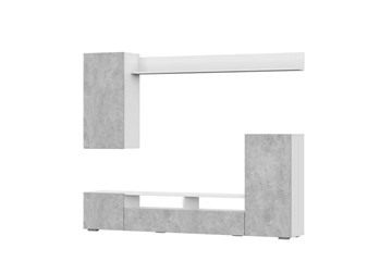 Набор мебели в гостиную МГС-4, белый/цемент светлый в Норильске