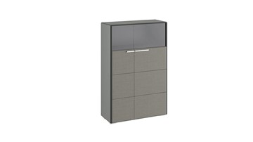 Шкаф Наоми комбинированный двухстворчатый, цвет Фон серый, Джут ТД-208.07.29 в Норильске