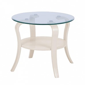 Стеклянный столик Аннет с каркасом цвета Бежевый в Норильске