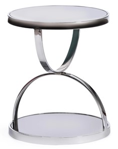 Стеклянный столик в зал GROTTO (mod. 9157) металл/дымчатое стекло, 42х42х50, хром в Красноярске