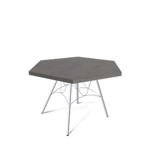 Круглый столик SHT-S100 / SHT-ТT20 70 ЛДСП (бетон чикаго темно-серый/хром лак) в Норильске