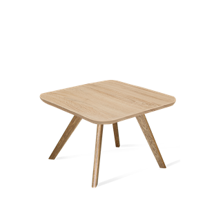 Квадратный столик SHT-S39 / SHT-TT 60/60 ЛДСП (дуб сонома/брашированный коричневый) в Норильске