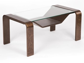 Стеклянный столик Мебелик Гурон 1 (орех) в Норильске