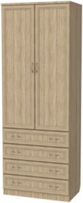 Шкаф 2-х дверный 103 со штангой, цвет Дуб Сонома в Норильске
