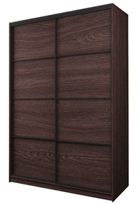 Шкаф 2-х дверный Аллоджио MAX МШ-23-6-16-11, Профиль Черный/Цвет Венге в Норильске
