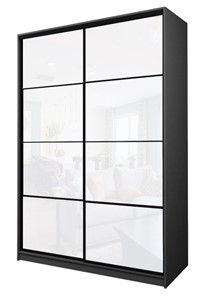 Шкаф 2-х дверный MAX МШ-25-6-18-22, Профиль Черный/Цвет Графит/Oracal Белый в Норильске