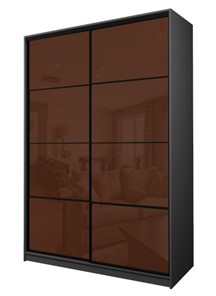 Шкаф 2-х дверный MAX МШ-25-6-18-22, Профиль Черный/Цвет Графит/Oracal Шоколад в Норильске