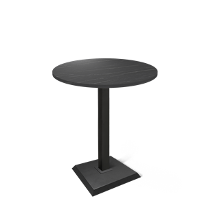 Барный стол Sheffilton SHT-TU5-BS2/H110 / SHT-TT 80 ЛДСП (камень пьетра гриджио черный/черный) в Норильске