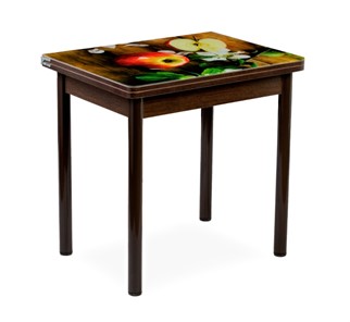 Кухонный пристенный стол СПА-02 СТФ, венге/фотопечать дерево/опоры коричневый в Норильске