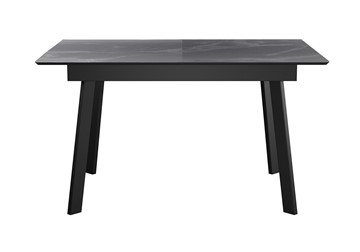 Керамический обеденный стол DikLine SKH125 Керамика Серый мрамор/подстолье черное/опоры черные (2 уп.) в Красноярске