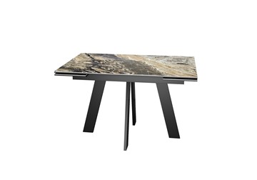 Раскладной стол DikLine SKM120 Керамика Amadeus/подстолье черное/опоры черные в Норильске