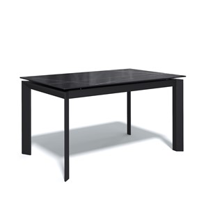 Стеклянный стол DT1400 (черный/стекло камень черный сатин) в Норильске