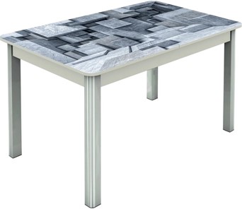 Кухонный стол раскладной Гамбург исп.1 ноги метал. крашеные №23, Фотопечать (Текстура №74) в Норильске