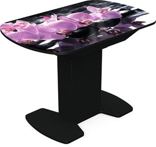 Кухонный раскладной стол Корсика исп. 2 Фотопечать (Цветы №30) 1200(1515)*800 в Норильске