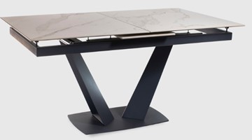 Кухонный стол раздвижной MSK Лорд столешница керамика + стекло в Норильске