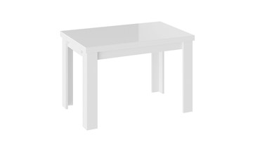 Мини-стол на кухню Норман тип 1, цвет Белый/Стекло белый глянец в Норильске