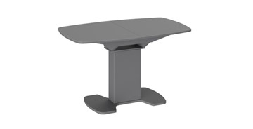 Кухонный раздвижной стол Портофино (СМ(ТД)-105.02.11(1)), цвет Серое/Стекло серое матовое LUX в Норильске