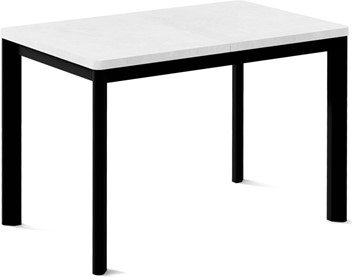 Раздвижной стол Токио-1L (ноги металлические черные, белый цемент) в Норильске