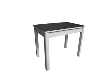 Стеклянный кухонный стол Айсберг-1СТ белое-черное в Норильске
