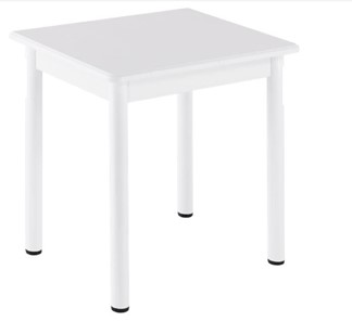 Кухонный пристенный стол НСПА-07 МДФ, белый МДФ/белое дерево/36 прямые трубки белый в Норильске