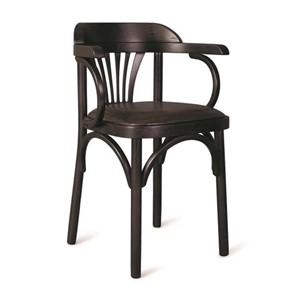 Обеденный стул Венский мягкий, кожзам черный/венге в Норильске