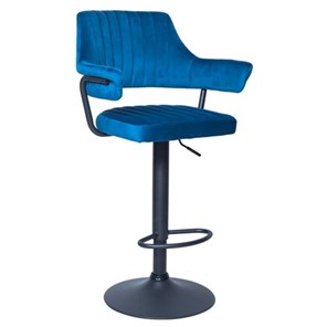 Барный стул КАНТРИ WX-2917 вельвет голубой в Красноярске