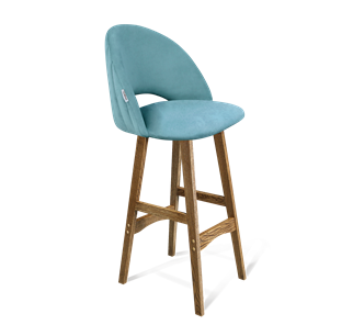 Барный стул SHT-ST34-1 / SHT-S65 (голубая пастель/дуб брашированный коричневый) в Красноярске