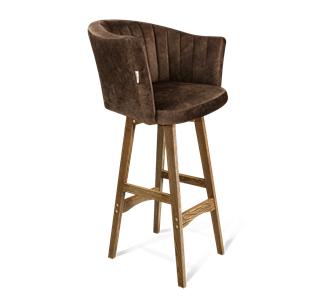 Барный стул SHT-ST42-1 / SHT-S65 (кофейный трюфель/дуб брашированный коричневый) в Норильске