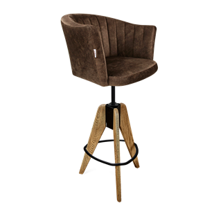 Барный стул SHT-ST42-1 / SHT-S92 (кофейный трюфель/браш.коричневый/черный муар) в Норильске