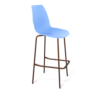 Барный стул SHT-ST29/S29 (голубой pan 278/медный металлик) в Норильске