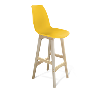 Барный стул SHT-ST29/S65 (желтый ral 1021/прозрачный лак) в Норильске
