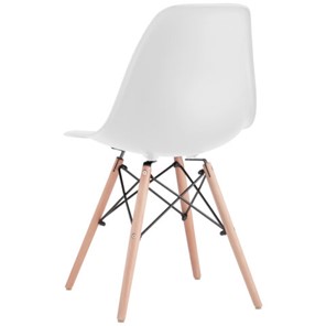 Комплект обеденных стульев 4 шт. BRABIX "Eames CF-010", пластик белый, опоры дерево/металл, 532630, 2033A в Красноярске