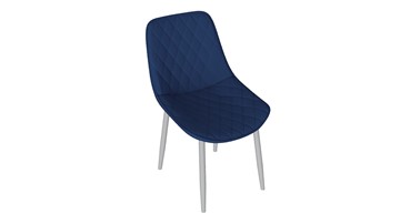 Кухонный стул Oscar (Белый муар/Велюр L005 синий) в Норильске