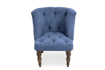 Кресло Бриджит синий ножки коричневые в Норильске
