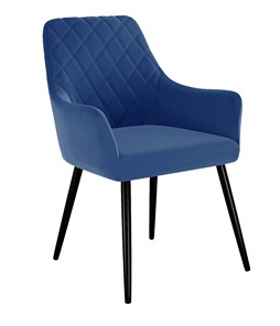 Мягкий стул 241, микровелюр Z20 синий, ножки черные в Норильске