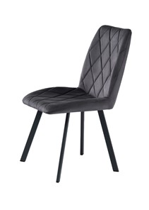 Кухонный стул Омега на ножках 30х15, Велюр CATALANA 07 (серый) / Черный муар матовый в Норильске