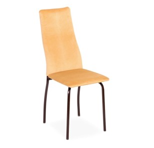 Обеденный стул Волна, каркас металл коричневый, велюр тайту 16 в Красноярске