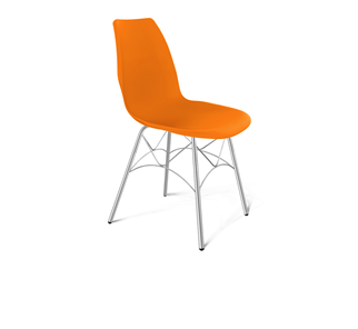 Обеденный стул SHT-ST29/S107 (оранжевый ral2003/хром лак) в Красноярске