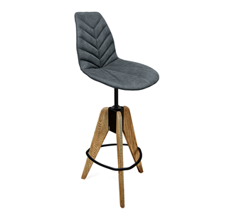 Барный стул SHT-ST29-C4/S92 (графит/брашированный коричневый/черный муар) в Норильске