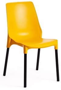 Кухонный стул GENIUS (mod 75) 46x56x84 желтый/черные ножки арт.15281 в Норильске
