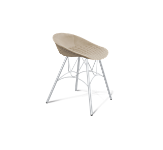 Обеденный стул SHT-ST19-SF1 / SHT-S100 (ванильный крем/хром лак) в Норильске