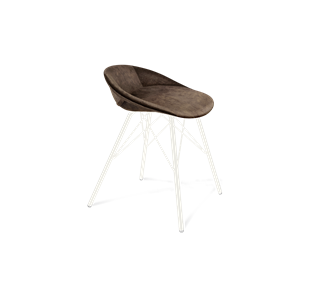 Обеденный стул SHT-ST19-SF1 / SHT-S37 (кофейный трюфель/белый муар) в Норильске