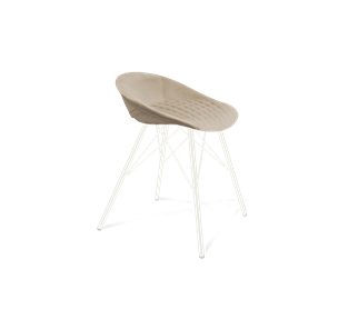 Обеденный стул SHT-ST19-SF1 / SHT-S37 (ванильный крем/белый муар) в Норильске