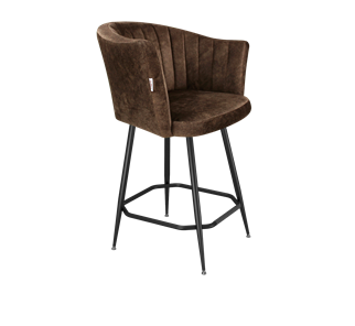 Полубарный стул SHT-ST42-1 / SHT-S148-1 (кофейный трюфель/черный муар) в Норильске