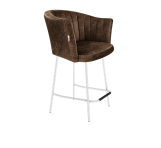Полубарный стул SHT-ST42-1 / SHT-S29P-1 (кофейный трюфель/белый муар) в Норильске