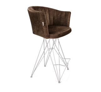 Полубарный стул SHT-ST42-1 / SHT-S66-1 (кофейный трюфель/хром лак) в Норильске