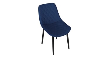 Кухонный стул Oscar (Черный муар/Велюр L005 синий) в Норильске